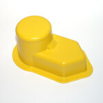 3-Bolt Flange Bracket Bearing Cover, Yellow Plastic