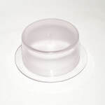 Round Flanged Cover, Clear Plastic