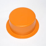 Round Flanged Cover, Orange Plastic