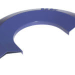 Curved Conveyor Cover, Metal-Detectable Blue