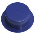 Round Flanged Cover, Metal Detectable Blue