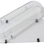Standard Flanged Guards with Safety Captured Fasteners and Backplate, Clear