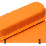 Standard Flanged Guards with Safety Captured Fasteners and Backplate, Orange