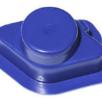 2-Bolt Bearing Cover, Metal Detectable Blue