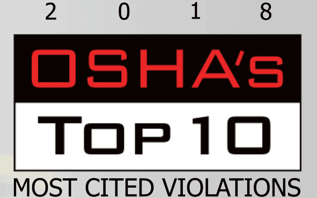 Top 10 Most Frequently Cited OSHA Standards of 2018