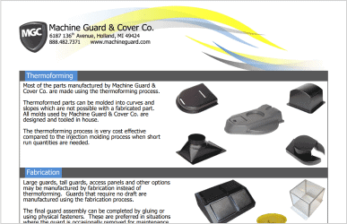 Literature & Catalogs 9 Line Card, Custom Thermoforming and Fabrication