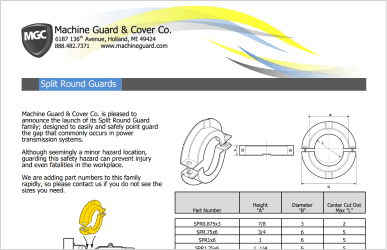 Literature & Catalogs 7 Line Card, Split Round Guards