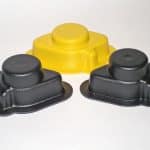 2 bolt bearing cover black yellow plastic