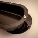Industrial machine guard cover for safety and protection.