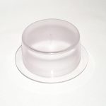 Protective plastic machine guard cover.