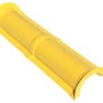 Safety yellow machine guard cover for industrial equipment.