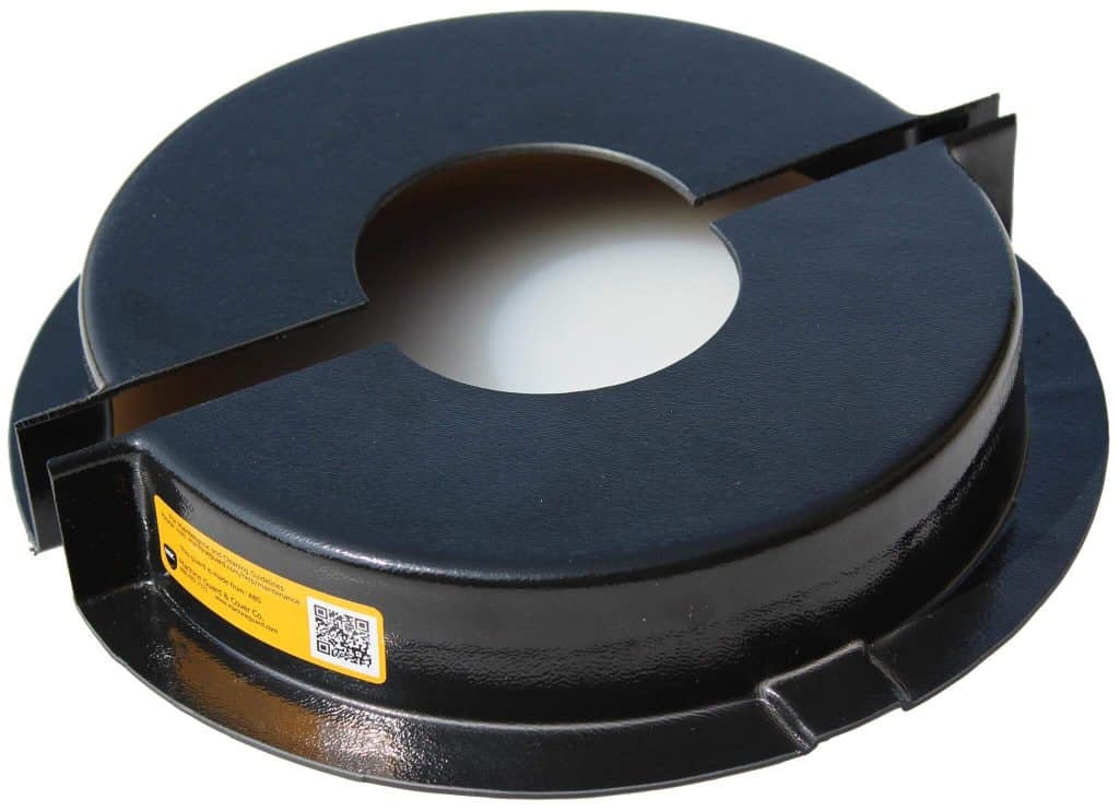 Safety guard for industrial machinery and equipment.