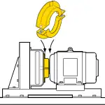 Motor safety cover for industrial machinery and equipment.