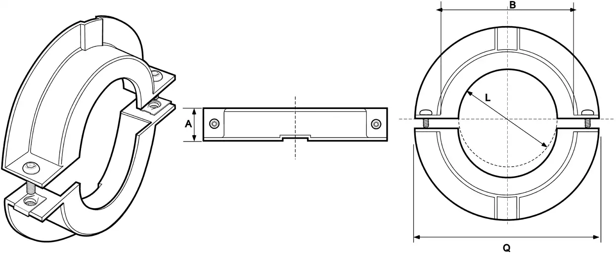 split round machine guard