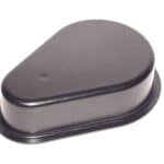 tapered flanged machine guard black plastic